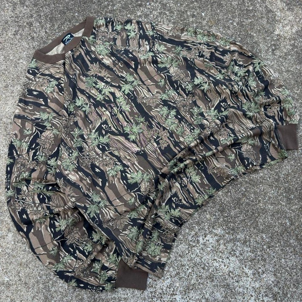 Vintage Y2K Rothco Realtree Camo Shirt Gorpcore Hunting Brown 2XL (d8)
